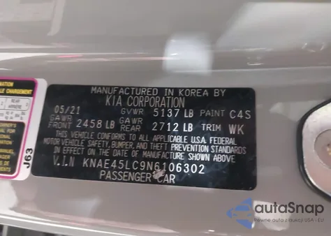 2022 Kia Stinger Gt1 z USA, uszkodzony, nr VIN KNAE45LC9N6106302